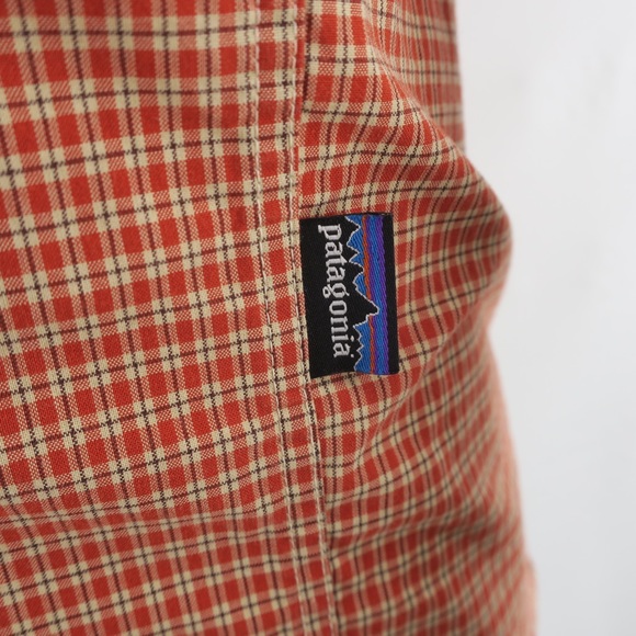 Patagonia Men's Button Up S/S Shirt Size Large Organic Cotton Orange - Picture 3 of 5